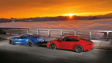 Chevrolet Corvette Grand Sport, Porsche 911 Carrera GTS, Seitenansicht