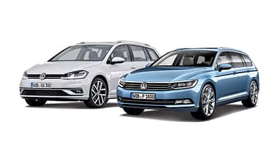 VW Golf und VW Passat Dienswtagenduell