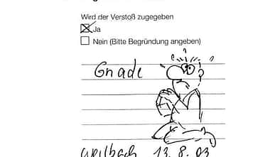 lustige Ausreden Bußgeld