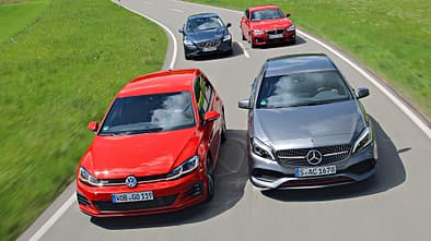 BMW 125i, Mercedes A 250, Volvo V40 T5, VW Golf GTI, Exterieur