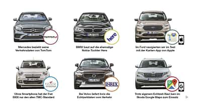 Navi Echtzeit Staudienst Verkehr Test ams 08 / 2017