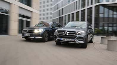 Mercedes GLE 350 d 4Matic, VW Touareg 3.0 TDI V6, Exterieur