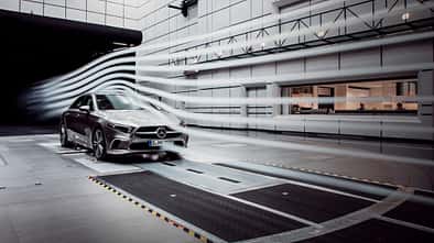 Mercedes A-Klasse Limousine Windkanal cW Weltrekord