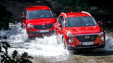 Hyundai Santa Fe 2.2 CrDi 4WD Premium, Skoda Kodiaq 2.0 TDI 4x4 Sportline, Exterieur
