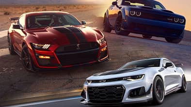 01/2019, Kaltvergleich Ford Mustang Shelby GT500 vs Chevrolet Camaro ZL1 vs. Dodge Challenger SRT Hellcat