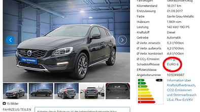 02/2019, Screenshots Recherche Abgasnorm-Angabe Hersteller-Websites