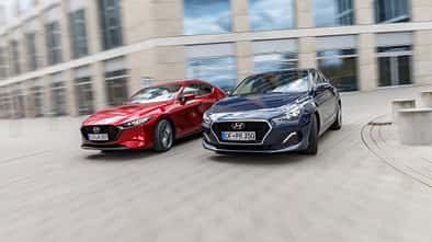 Hyundai i30 Fastback 1.4 T-GDI, Mazda 3 G 2.0, Exterieur