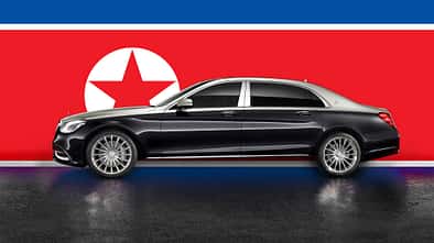 Nordkorea Luxusautos Schiff Route
