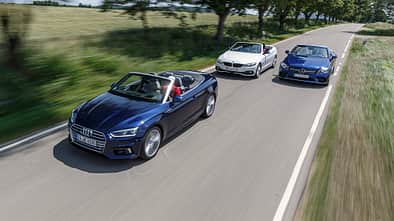 Audi A5 40 TDI Cabrio, BMW 420d Cabrio, Mercedes C 220 d Cabrio, Exterieur