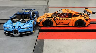 Porsche 911 GT3 RS Lego Crashtest gegen Bugatti Chiron
