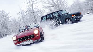 Oldtimer im Schnee
