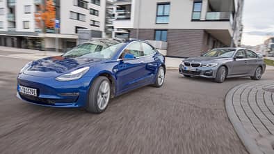 BMW 330e, Tesla Model 3, Exterieur