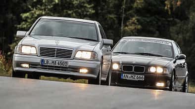 BMW M3 (E36) Limousine Mercedes C36 AMG (W202)