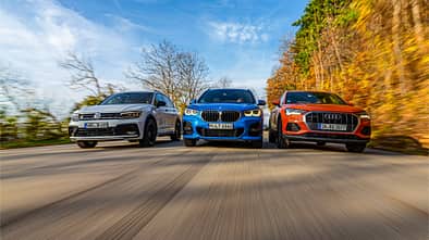 VW Tiguan 2.0 TSI 4Motion, BMW X1 25i xDrive, Audi Q3 45 TFSI Quattro, Exterieur