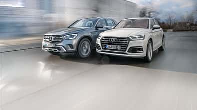 Audi Q5 55 TFSI e Quattro, Mercedes GLC 300 e 4Matic, Exterieur