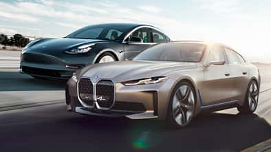 Kaltvergleich Genf 2020 Tesla Model 3 BMW i4