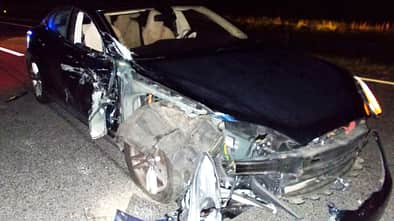 Tesla Model S Autopilot-Crash