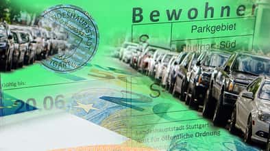 Anwohnerparkplatz Parkausweis Gebühr Collage