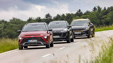 Ford Puma 1.0 EB Hybrid, Hyundai Bayon 1.0 T-GDI Hybrid, Kia Stonic 1.0 T-GDI 120, Exterieur