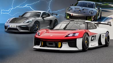SPERRFRIST 17.11.21 / 5.30 Uhr Porsche Mission R Cayman GT4 RS 911 GT2 Kundensport Elektro