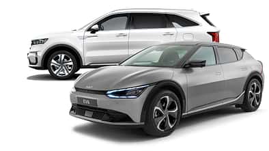 Kia Sorento EV6 Collage Aufmacher Scrollytelling ohne Logo