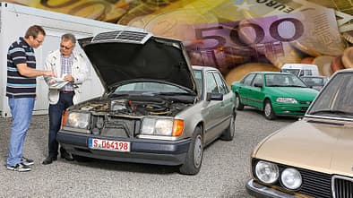 Gebrauchtwagen Kiesplatz Händler Verkauf Preis Mercedes 190 Collage