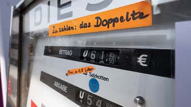 Brunner Tankstelle mit Halbliterpreisen