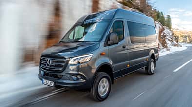 Mercedes Sprinter 319 CDI 4x4 Modelljahr 2019 Wintertest 