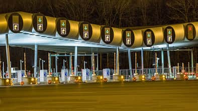 Frankreich Mautstation Autobahn
