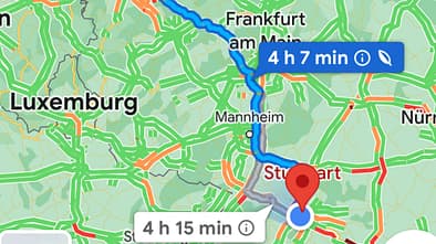 Google Maps Spritspar-Route