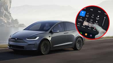 Tesla Model X Bildschirm dreht