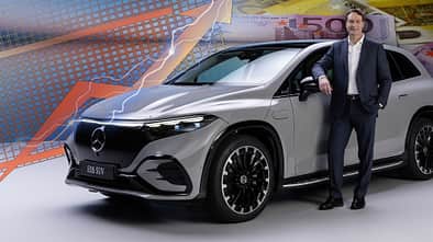 Ola Källenius Mercedes EQE SUV Elektroauto Absatz Zukunft Collage