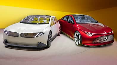 BMW Neue Klasse Mercedes CLA Concept Collage