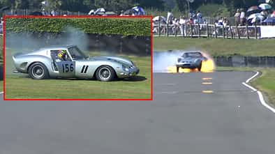 Ferrari 250 GTO Feuer Goodwood Revival Karun Chandhok
