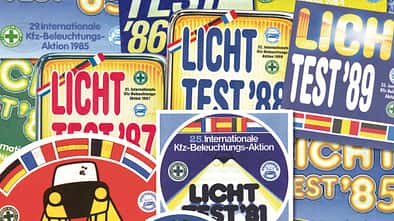 Historische Licht-Test-Plaketten Aufkleber