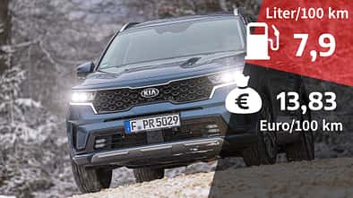 03/2021, Kosten und Realverbrauch Kia Sorento 1.6 T-GDi Hybrid AWD Spirit