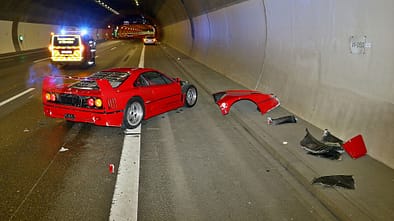 Ferrari F40 Unfall