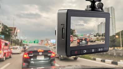 Car CCTV camera video recorder for driving safety on the road