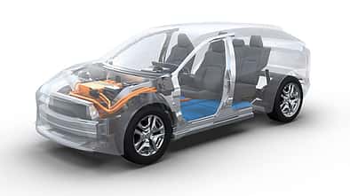 Subaru Toyota Elektro-Plattform Schnittbild Röntgenbild technische Zeichnung