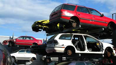 Schrottplatz Schrottautos Autoverwertung Abwrackprämie