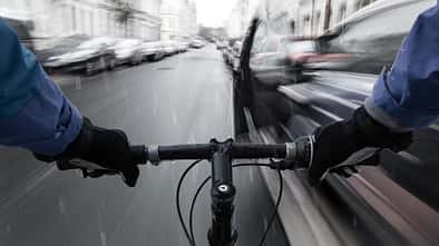 Radfahrer Dooring