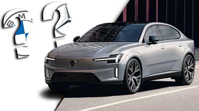 Volvo ES90 Aufmacher Collage Logo BMW Mercedes