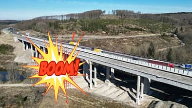 Autobahn A45 Landeskroner Weiher Brücke