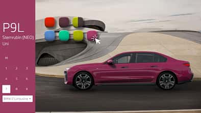 BMW i7 in Sternrubin Neo