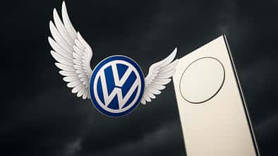 Logo VW mit Flügeln