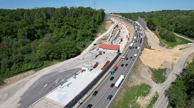 Autobahn A8 Enztalquerung Baustelle