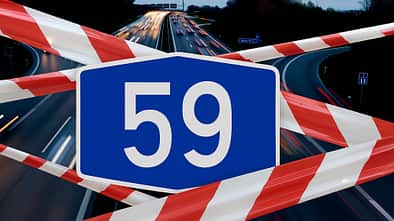 Autobahn A59 Sperrung