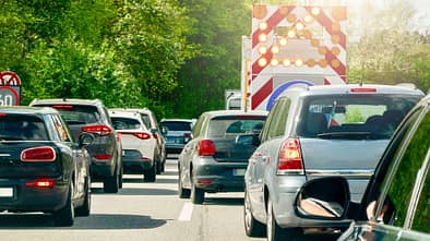 Stau Autobahn Baustelle