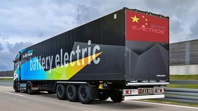 e-mobility,e-truck,E-Lkw,LongHaul,electric,ZEV,zero-emission,CO2-neutral,eActros,batter,etrailer Mercedes Benz Daimler Trucks E-Actros Long Haul Fernstrecke Elektro LKW China