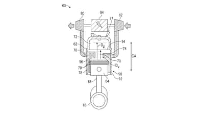 General Motors Patent Ventiltrieb 2-Takt-Verbrennungsmotor